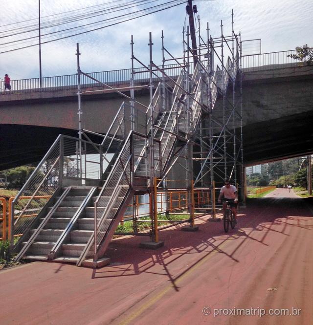 Ciclovia Marginal Pinheiros - acesso temporário na ponte cidade jardim 