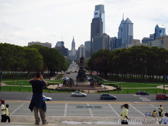 Vista da cidade da Philadelphia - Museu de Arte da Philadelphia