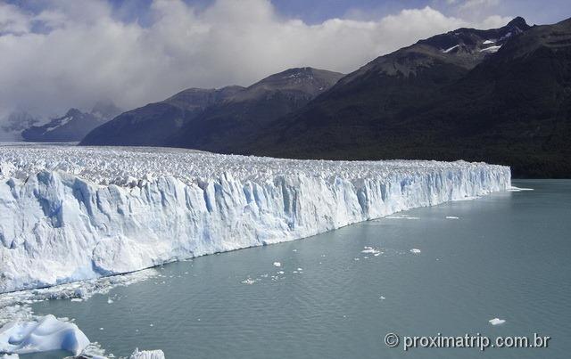 Glaciar Perito Moreno, fotografado a partir das passarelas do Parque Nacional Los Glaciares