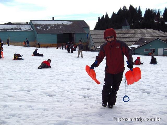 Tríneos (trenózinhos) alugados no Cerro Catedral - Bariloche