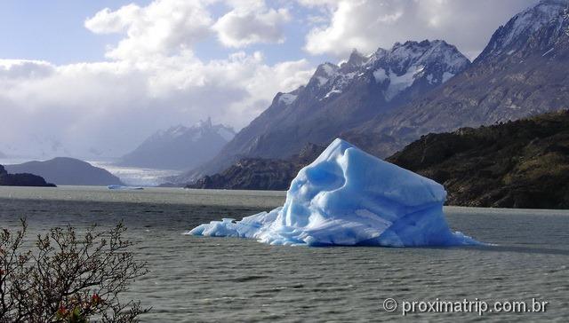 Mini iceberg no Lago Grey - Torres del Paine - Patagônia Chilena