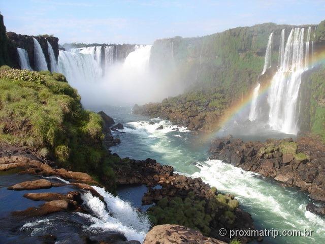 Garganta do diabo - foto da passarela do lado brasileiro - Foz do Iguaçu em julho/seca