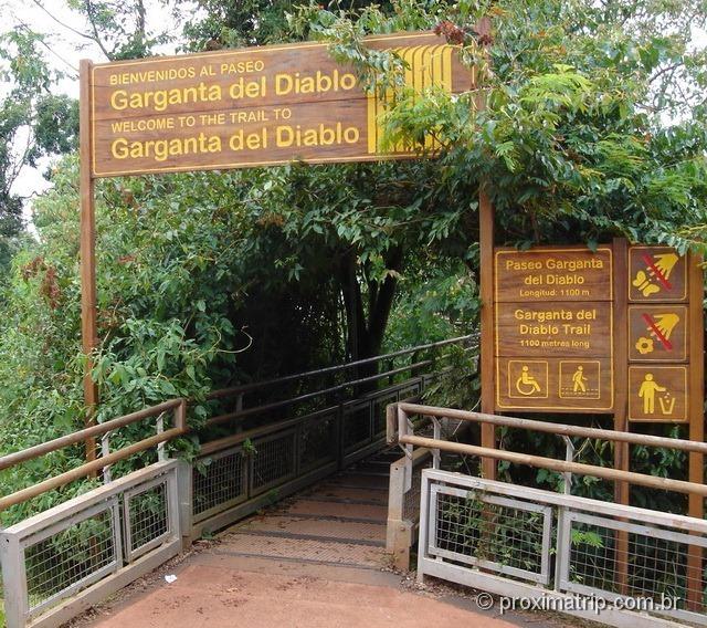 início da trilha Garganta del Diablo - Parque Nacional do Iguazú - cataratas argentinas