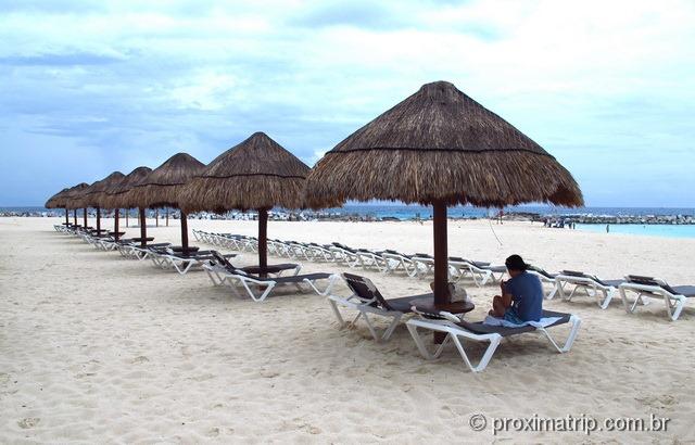 cadeiras de praia do hotel Hyatt Regency Cancun