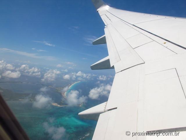 Cancun vista do avião