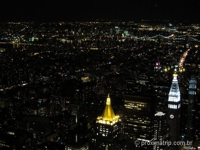 Empire State Building: vista noturna de Nova York