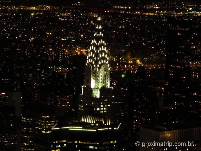 Empire State Building: vista noturna do Chrysler building