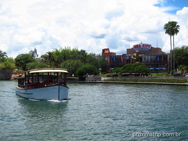 Water Taxi do Hard Rock Hotel Orlando até os parques da Universal