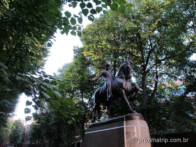 estátua de Paul Revere - Freedom Trail - Boston