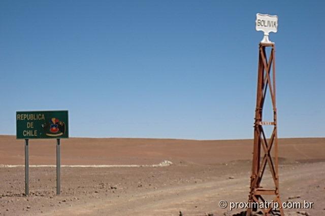 Fronteira Chile Bolívia deserto Atacama