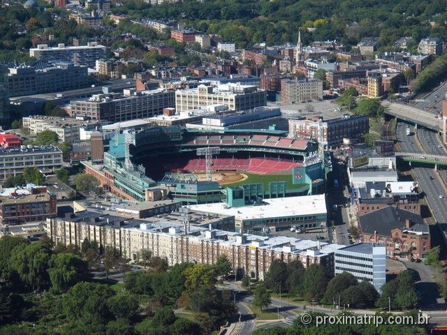 O Fenway Park visto observatório Skywalk - Prudential Tower