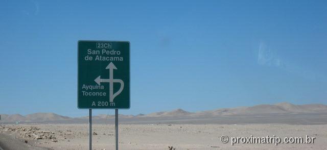 Acesso RN23 - trecho Antofagasta - São Pedro de Atacama