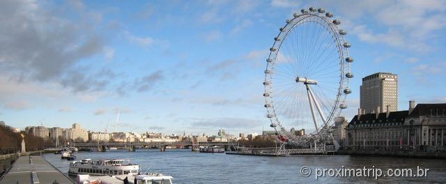 London Eye visto da ponte de Westminster