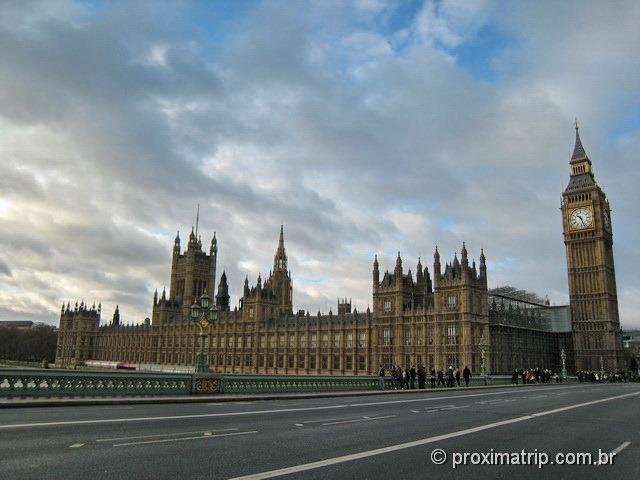 Westminster Bridge, Parlamento e o Big Ben