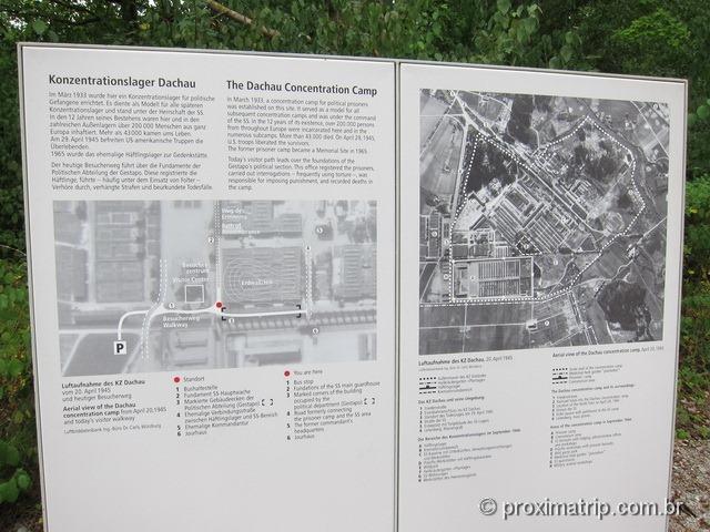 O campo de concentração de Dachau, estabelecido em março de 1933