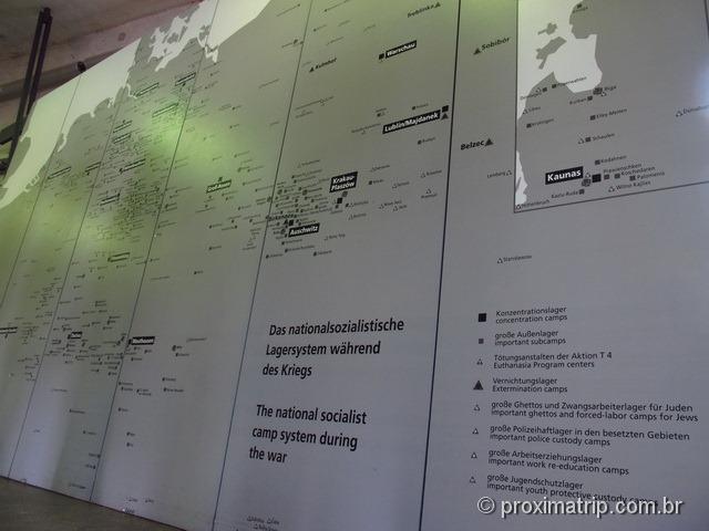 Mapa dos campos de concentração na alemanha - Dachau - Munique