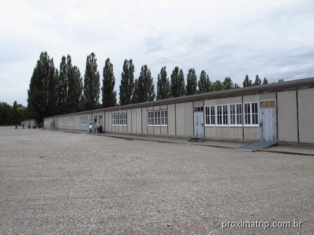 Galpão restaurado dormitório campo de concentração Dachau