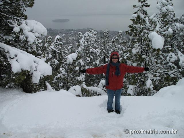 Lago Nahuel Huapi visto Cerro Otto neve