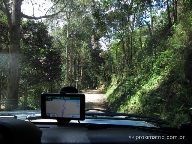 Estrada cascalho terra acesso trilha Pedra Macela Cunha SP