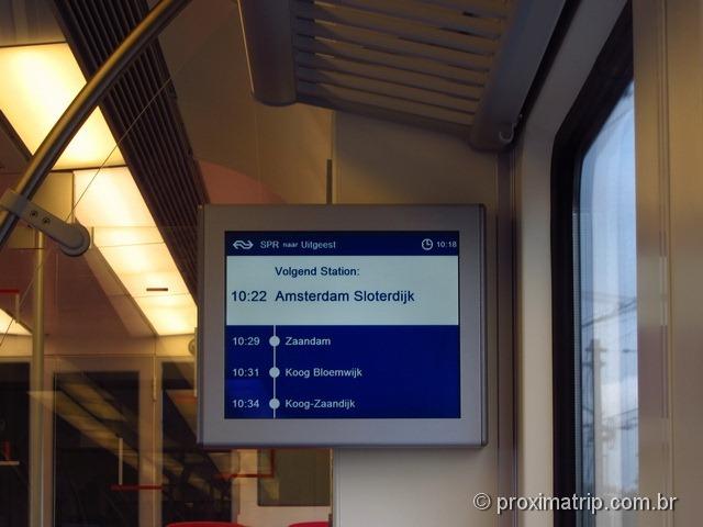 Trem até os moinhos Zaanse Schans - Amsterdam