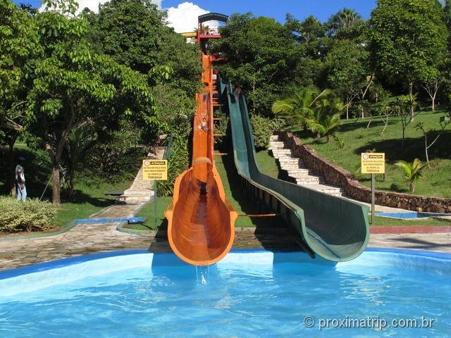 toboágua laranja super longo!! Parque aquático Thermas Water Park - Águas de São Pedro