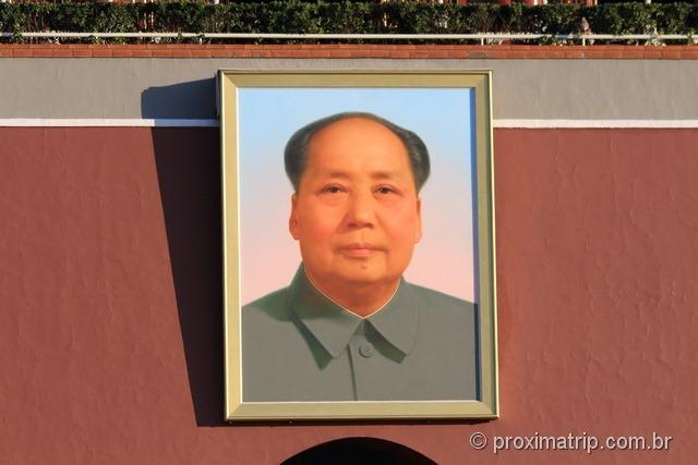 Foto do Mao Tsé Tung - Praça da paz Celestial - Pequim