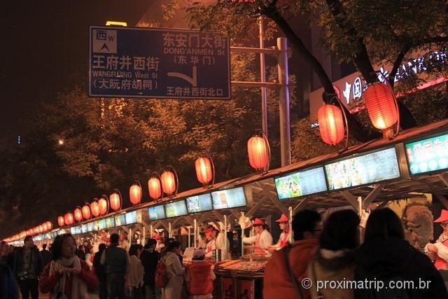 Pequim insetos Rua Wangfujing