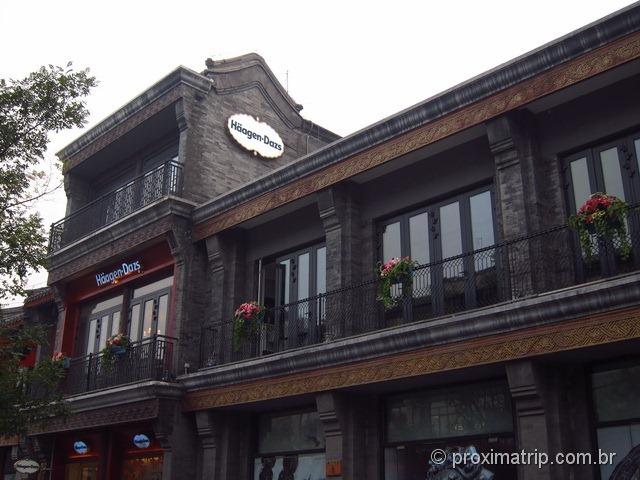 Häagen Dazs na rua Qian Men, em Pequim - China