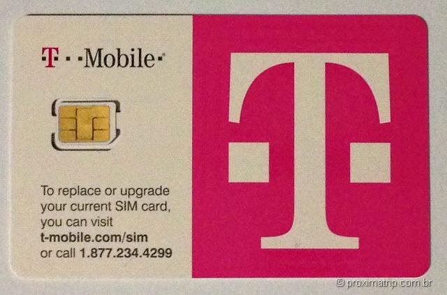 Chip de Celular da operadora americana T-Mobile para uso nos EUA