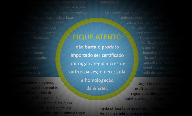 Trecho da cartilha da Anatel sobre o uso de aparelhos não homologados