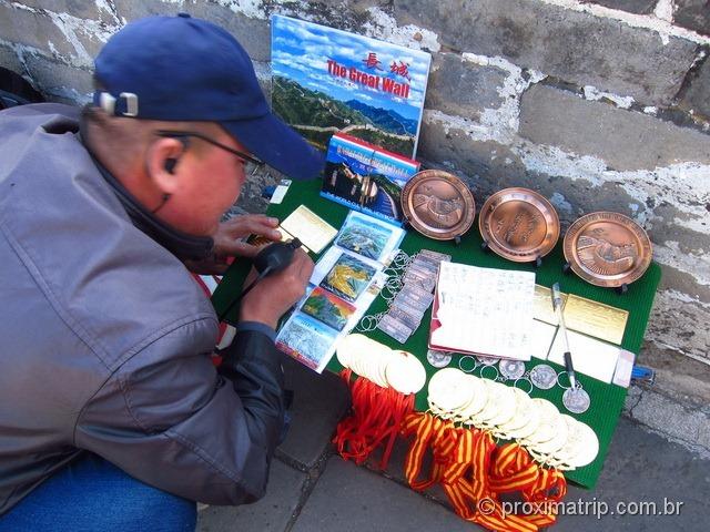 Souvenirs a venda na Muralha da China - trecho Badaling