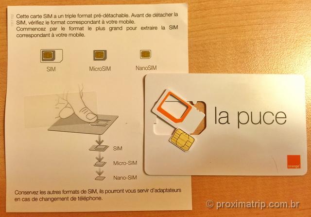 O chip Holiday da Orange vem nos tamanhos NanoSIM e adaptadores para MicroSIM e SIM card padrão