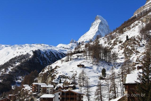 Zermatt e o Matterhorn ao fundo