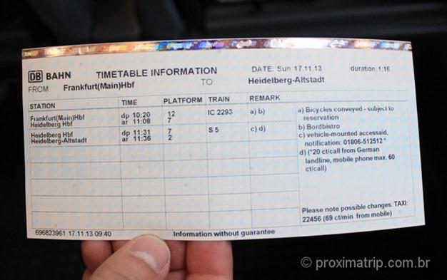 timetable trem ICE - DB Bahn