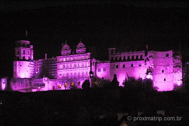 Castelo de Heidelberg a noite