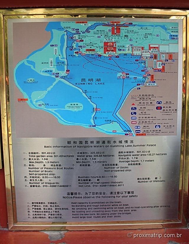 passeios barco lago Kumming Palácio de Verão Pequim