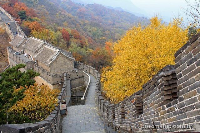 Grande Muralha da China em Mutianyu no outono