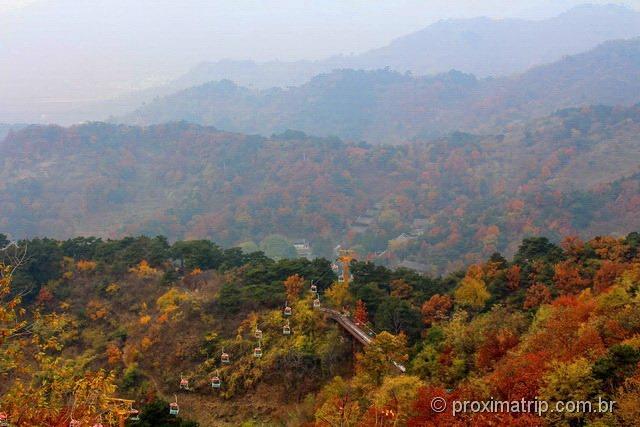 Teleférico - Grande Muralha da China em Mutianyu