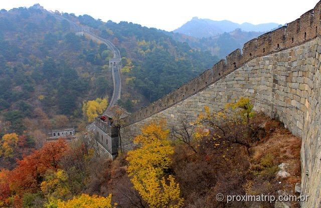 Grande Muralha da China em Mutianyu no outono