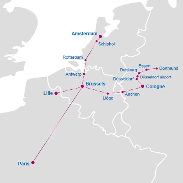 mapa thalys