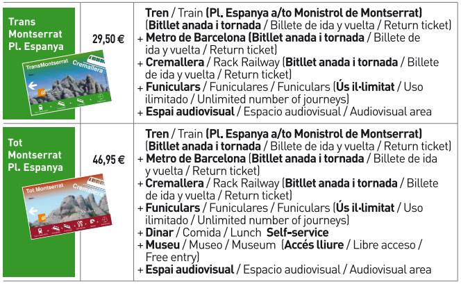 tipo-tickets-bilhetes-de-Barcelona-ate-Montserrat