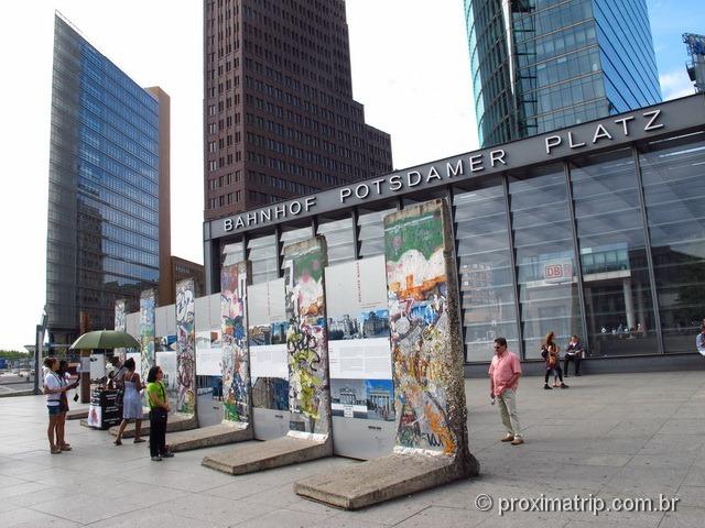 muro de berlim na estação de metrô potsdamer platz