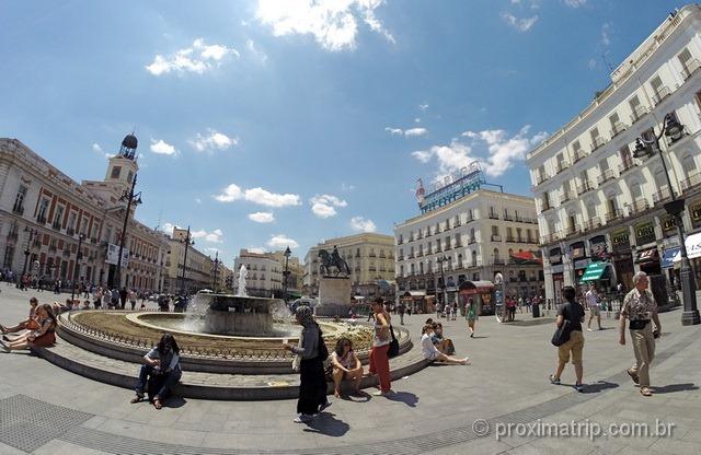 Puerta del Sol: marco zero em Madri