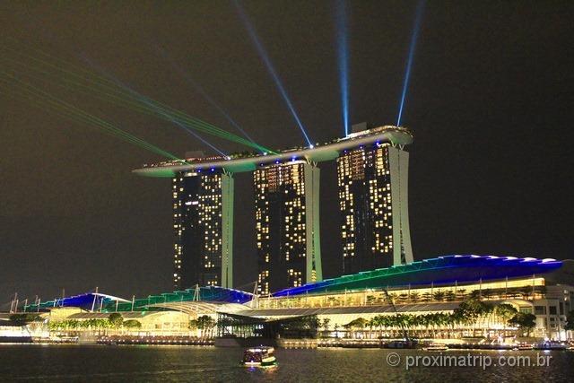 Show de luzes do Marina Bay Sands em Cingapura