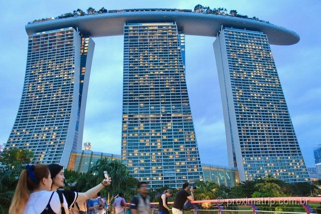 O famoso hotel Marina Bay Sands em Cingapura