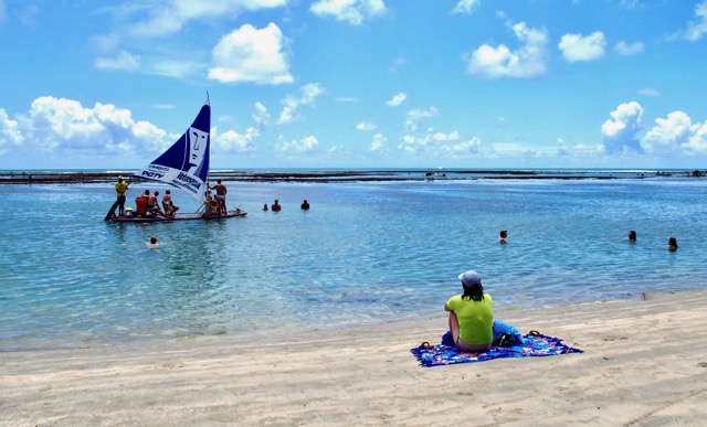 Praia piscininha, sem ondas, em Porto de Galinhas - Ipojuca - NE