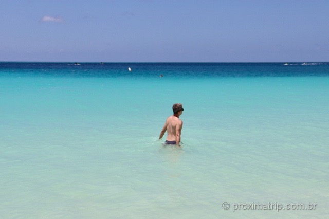 Água do mar é quentinha em Aruba