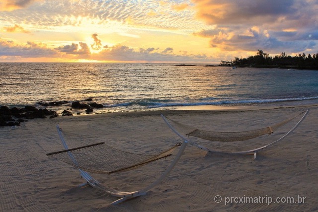 Lindo nascer do sol no Hotel/Resort Constance Belle Mare Plage