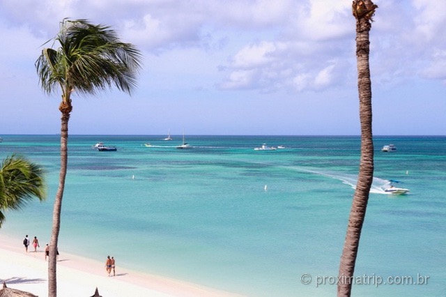 Praia Palm Beach em Aruba Praia Palm Beach em Aruba