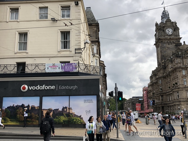 Onde comprar chip de celular na Escócia: loja da Vodafone em Edimburgo
